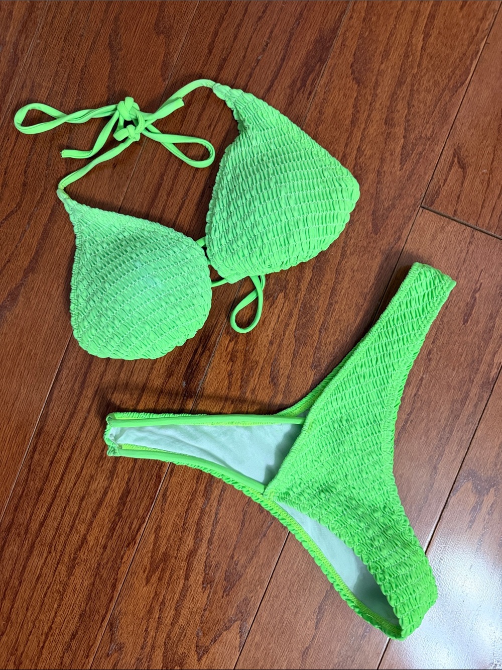 #2 Neon Green bikini - size small